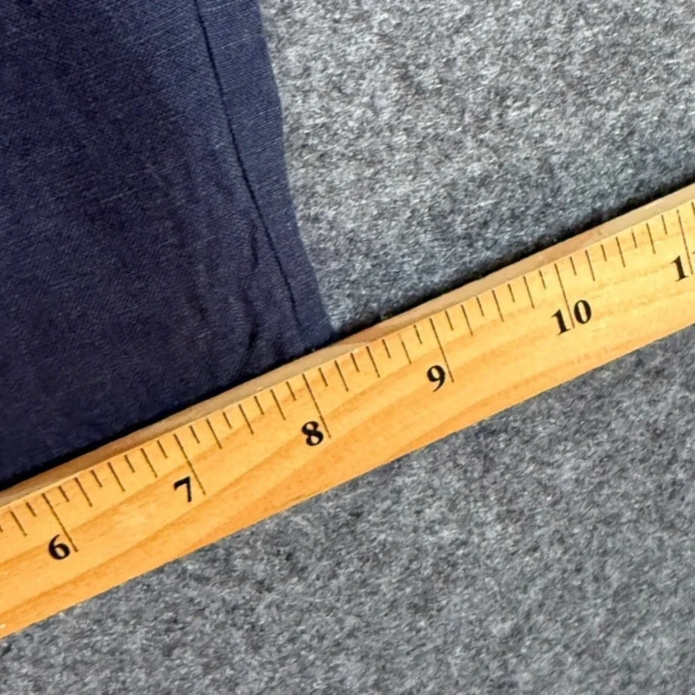 De Bonne Facture Navy 100% Linen Easy Trousers Made in France Men Sz 50 US 34